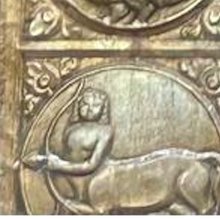 Dhanu, the archer (Sagittarius) in brass
