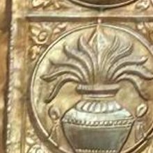 Kumbha, the pot-bearer (Aquarius) in brass