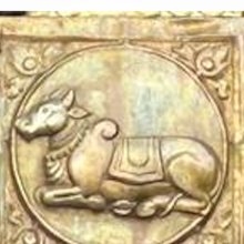 Vrishabha, the bull (Taurus) in brass